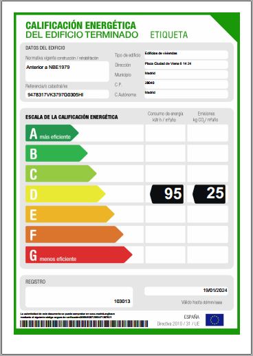 Certificado energetico para un consumo responsable de energía